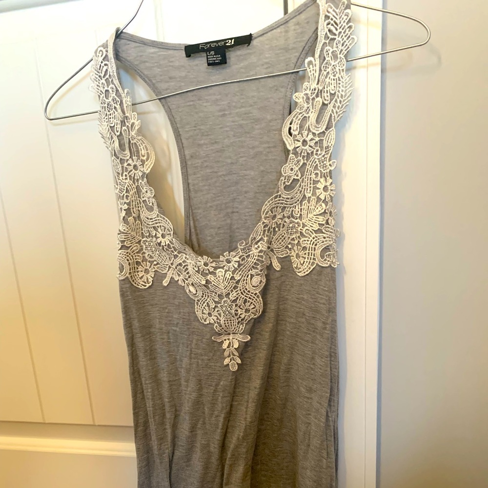 Cute lace detail tank top